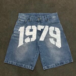 Denim Shorts Printed